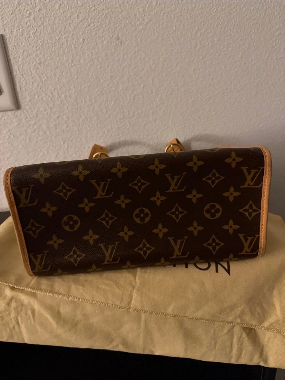 (USED ONCE) Louis Vuitton Monogram Canvas Shoulder Bag with Vachetta Straps - Picture 6 of 9